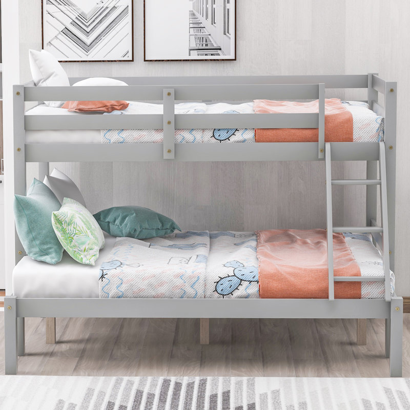 Harriet Bee Eligia Twin Over Full Solid Wood Standard Bunk Bed by